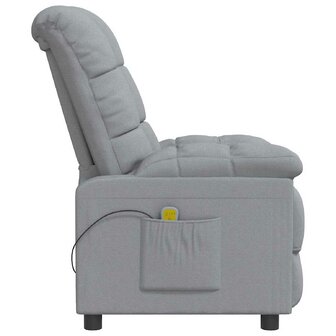 Massagestoel stof lichtgrijs 4