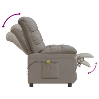 Massagestoel stof taupe 7