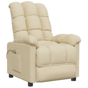 Massagestoel stof cr&egrave;mekleurig 2