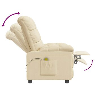 Massagestoel stof cr&egrave;mekleurig 7
