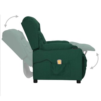 Sta-op-massagestoel stof donkergroen 5