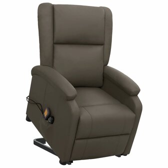 Sta-op-massagestoel kunstleer grijs 1
