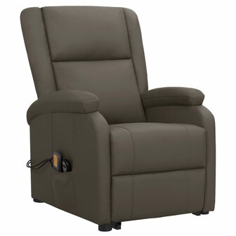Sta-op-massagestoel kunstleer grijs 2