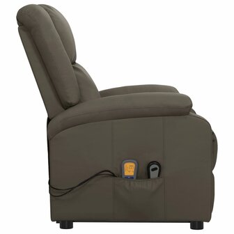 Sta-op-massagestoel kunstleer grijs 4