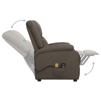 Sta-op-massagestoel kunstleer grijs 7