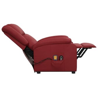 Sta-op-massagestoel kunstleer wijnrood 6