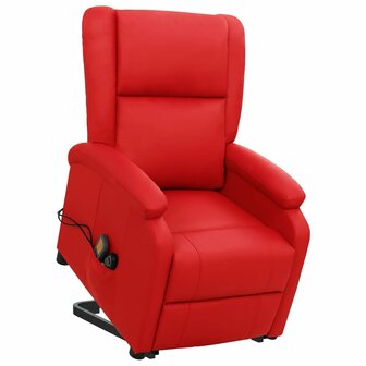Sta-op-massagestoel kunstleer rood 1