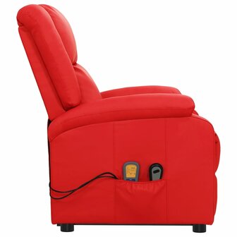 Sta-op-massagestoel kunstleer rood 4