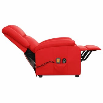 Sta-op-massagestoel kunstleer rood 6