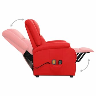Sta-op-massagestoel kunstleer rood 7