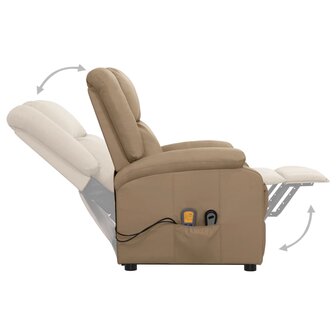 Sta-op-massagestoel kunstleer cappuccinokleurig 7