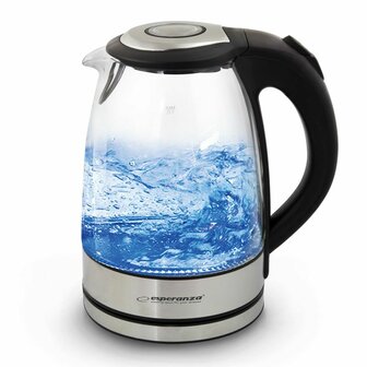 Waterkoker Esperanza EKK012  Zwart Glas Plastic 2200 W 1,7 L 1
