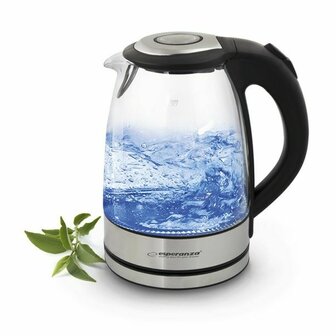 Waterkoker Esperanza EKK012  Zwart Glas Plastic 2200 W 1,7 L 2