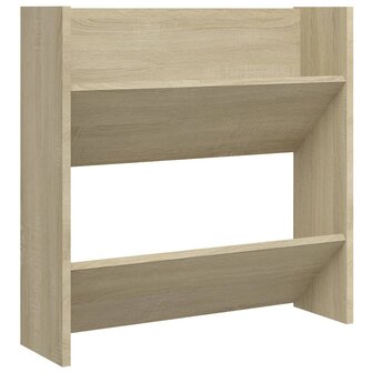 Wandschoenenkast 60x18x60 cm spaanplaat sonoma eikenkleurig 2