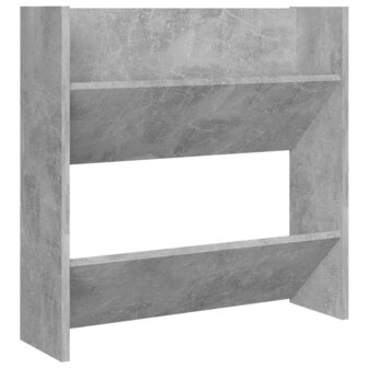 Wandschoenenkast 60x18x60 cm spaanplaat betongrijs 2