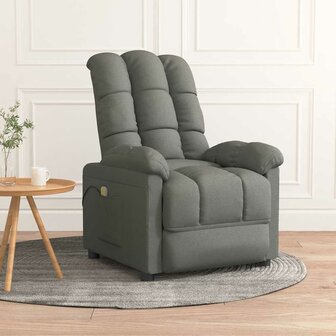 Massagestoel stof donkergrijs 1