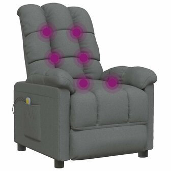 Massagestoel stof donkergrijs 6