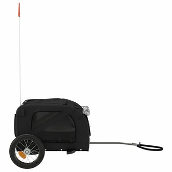 Hondenfietstrailer oxford stof en ijzer zwart 6