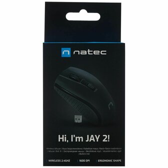 Wireless muis Natec Jay 2 Zwart 1600 dpi Wireless 3