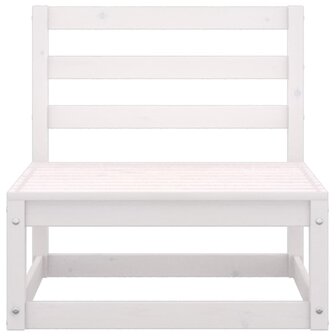 3-delige Loungeset massief grenenhout wit 3