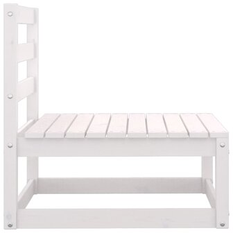 3-delige Loungeset massief grenenhout wit 4