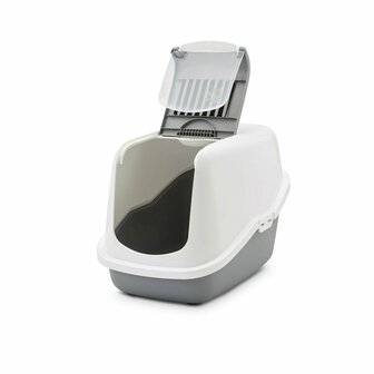 Kattenbak Savic Nestor Wit Grijs Plastic 4