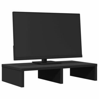 Monitorstandaard 50x27x10 cm bewerkt hout zwart 3