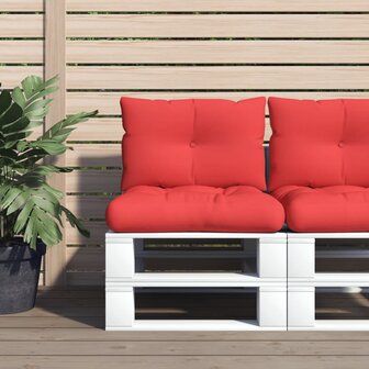 Palletkussens 2 st stof rood 1