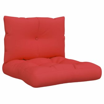 Palletkussens 2 st stof rood 2
