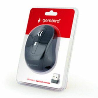 Wireless muis GEMBIRD MUSW-6B-01 Zwart Monochrome 1600 dpi 2