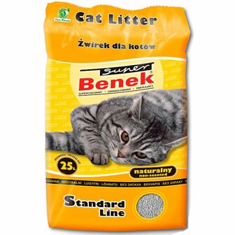 Kattenbakvulling Super Benek Compact Natural Grijs 25 L 1