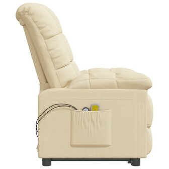 Massagestoel elektrisch stof cr&egrave;mekleurig 5