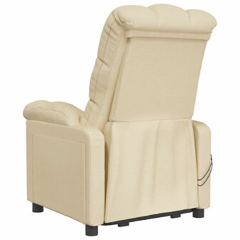 Massagestoel elektrisch stof cr&egrave;mekleurig 6