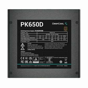 Voedingsbron DEEPCOOL R-PK650D-FA0B-JGEU ATX 650 W 80 Plus Bronze RoHS WEEE 2