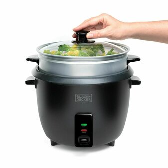 Rijstkoker Black &amp; Decker ES9680120B Zwart Roestvrij staal 700 W 29 x 29 x 29 cm 1,8 L 3