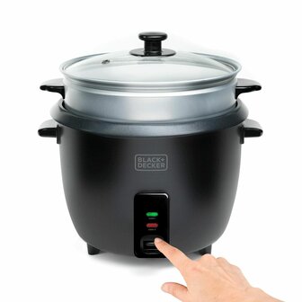 Rijstkoker Black &amp; Decker ES9680120B Zwart Roestvrij staal 700 W 29 x 29 x 29 cm 1,8 L 6