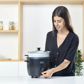 Rijstkoker Black &amp; Decker ES9680120B Zwart Roestvrij staal 700 W 29 x 29 x 29 cm 1,8 L 8
