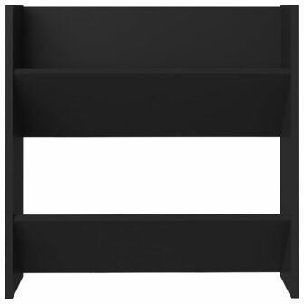 Wandschoenenkast 60x18x60 cm bewerkt hout zwart 4