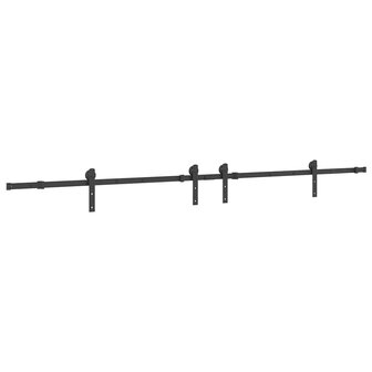 Doos met onderdelen voor schuifdeur 427 cm staal zwart 2