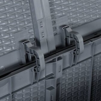 Tuinbox 270 L PP rattan grijs 6