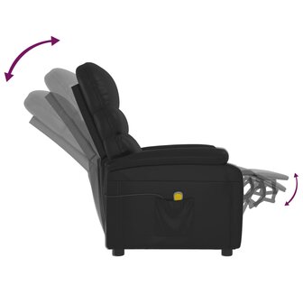 Massagestoel kunstleer zwart 7