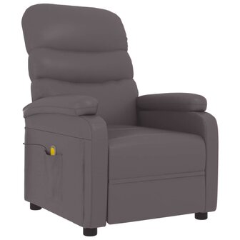 Massagestoel kunstleer grijs 2
