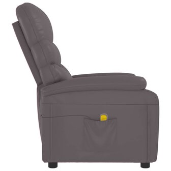 Massagestoel kunstleer grijs 4