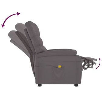 Massagestoel kunstleer grijs 7