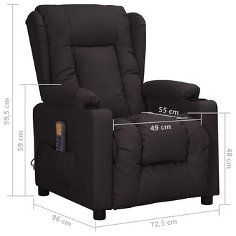 Massagestoel kunstleer zwart 9