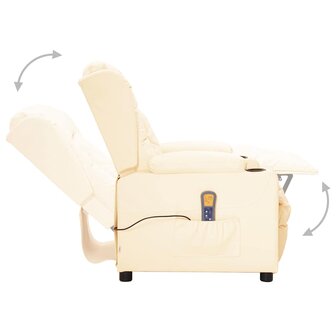 Massagestoel kunstleer cr&egrave;mekleurig 4