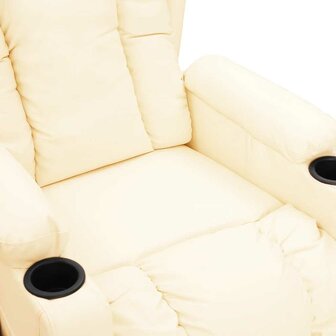 Massagestoel kunstleer cr&egrave;mekleurig 6