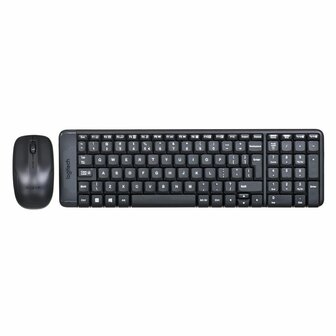 Toetsenbord en muis Logitech Wireless Combo MK220 Zwart QWERTY Qwerty US 1