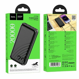 Powerbank Hoco J123A black Zwart 20000 mAh 3