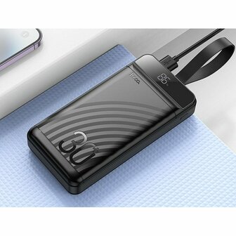 Powerbank Hoco J123B black Zwart 30000 mAh 5